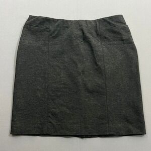 J. Jill Pencil Skirt Ponte Knit Stretch Charcoal Gray Career Women's M Petite